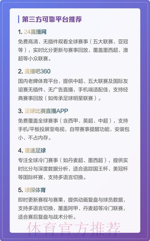 免费观看全站世界杯直播的方法和平台推荐